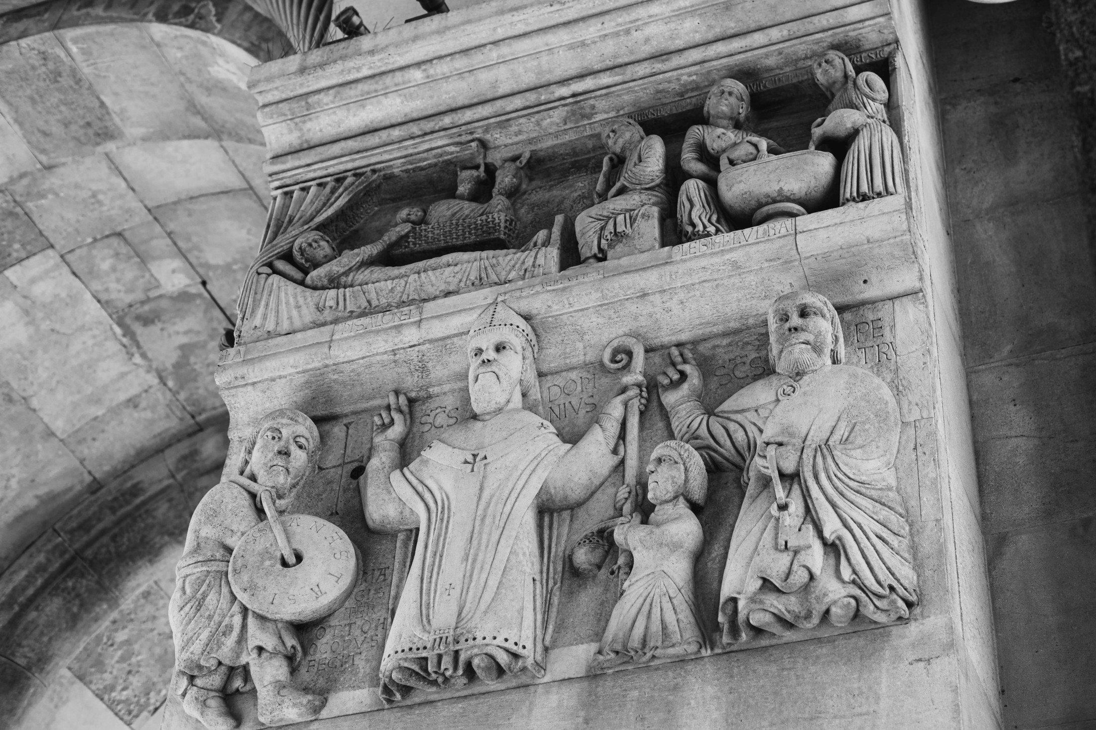 Carvings at Diocletian's palace