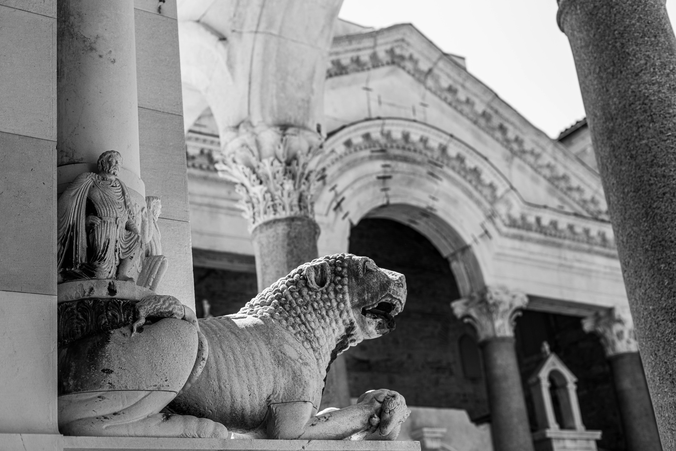 Lion sculpture at Diocletian Palace